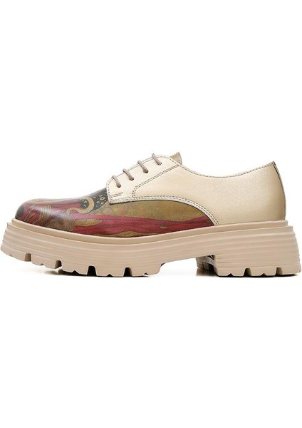 Kadın Vegan Deri Krem Günlük Ayakkabı - Shine Tasarım modelleri