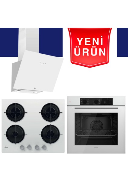 & Hoover Bianco Touch Beyaz Ankastre Set ( QBL62CB + HVW6MW + HDG6C1GWTK )