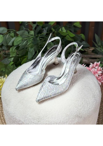 Parlak Işıltılı Özel Gün Topuklu Ayakkabı M1110