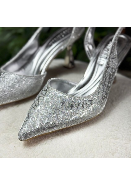 Parlak Işıltılı Özel Gün Topuklu Ayakkabı M1110 fiyatları