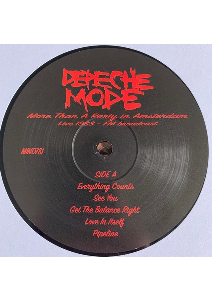 Depeche Mode - More Than A Party In Amsterdam (Live 1983 - Fm Broadcast) - Plak modelleri