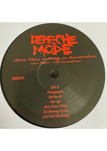 Depeche Mode - More Than A Party In Amsterdam (Live 1983 - Fm Broadcast) - Plak fırsatları