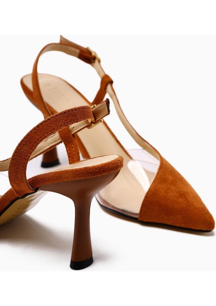 Aliah Taba Süet Sivri Burunlu Şeffaf Detaylı Ince Topuklu Kadın Ayakkabı fırsatları