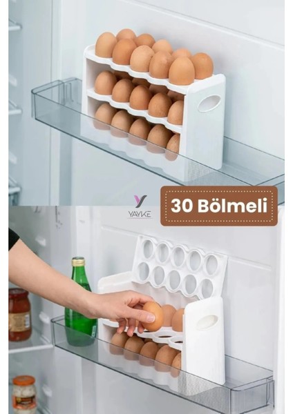 Yumurtalık 3 Katlı 30'lu Yumurta Saklama Kabı