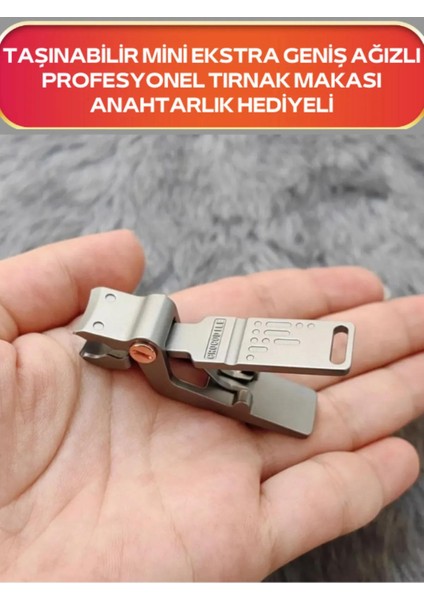 Ekstra Geniş Çeneli Paslanmaz Çelik Mini Tırnak Makası - Anahtarlık Hediyeli fiyatları