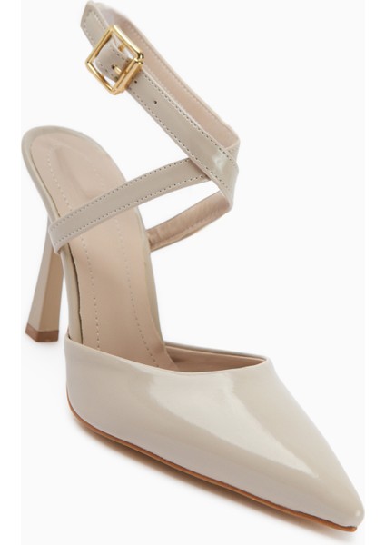 Elsi Bej Rugan Bilekten Bağlamalı Kadın Topuklu Ayakkabı