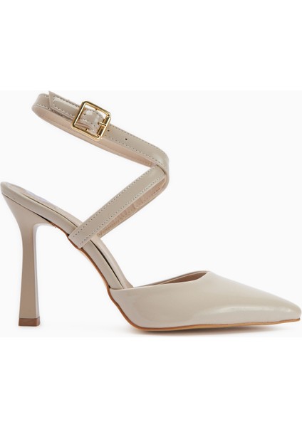 Elsi Bej Rugan Bilekten Bağlamalı Kadın Topuklu Ayakkabı indirimleri