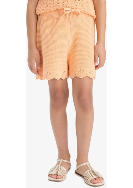 Kız Çocuk Beli Lastikli Triko Şort E6517A825HS indirimleri