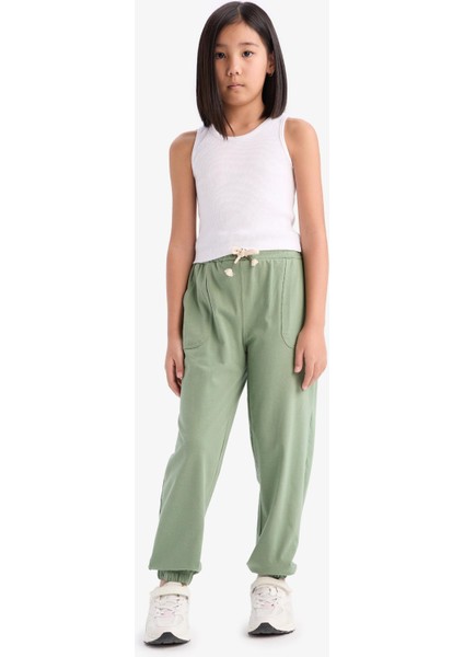 Kız Çocuk Beli Lastikli Cepli Jogger Eşofman Altı Z8779A625SM