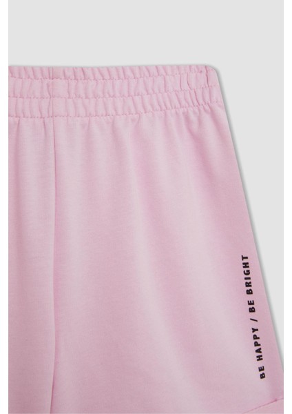 Kız Çocuk Baskılı Beli Lastikli Şort D0905A824HS