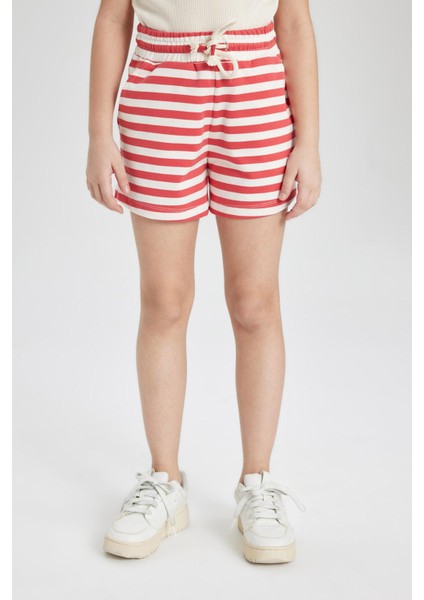 Kız Çocuk Çizgili Şort fırsatları