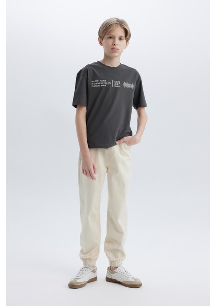 Erkek Çocuk Jogger Fit Standart Paça Gabardin Pantolon D7795A825SP fiyatları