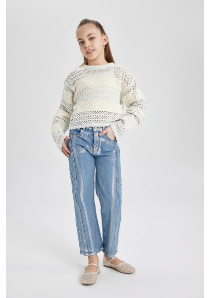 Kız Çocuk Wide Leg Geniş Bol Paça Jean Pantolon C1988A824SP fırsatları