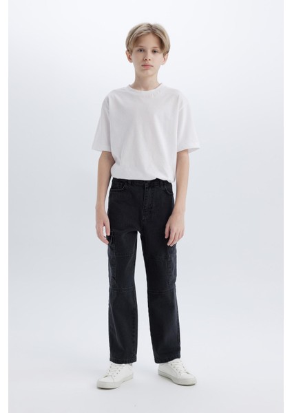 Erkek Çocuk Kargo Fit Jean Pantolon C7447A825SP modelleri