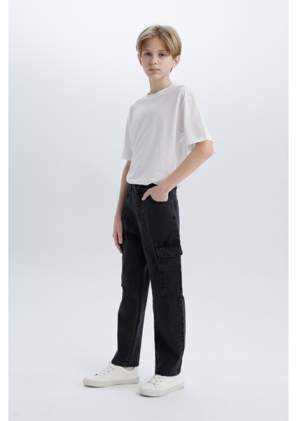 Erkek Çocuk Kargo Fit Jean Pantolon C7447A825SP indirimleri