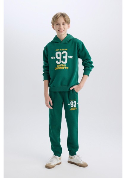 Erkek Çocuk Baskılı Beli Paçası Lastikli Cepli Jogger Eşofman Altı D2146A824WN