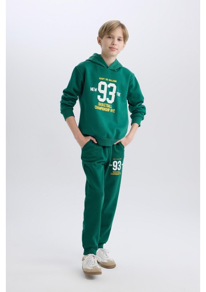 Erkek Çocuk Baskılı Beli Paçası Lastikli Cepli Jogger Eşofman Altı D2146A824WN modelleri