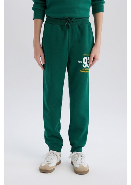 Erkek Çocuk Baskılı Beli Paçası Lastikli Cepli Jogger Eşofman Altı D2146A824WN fırsatları