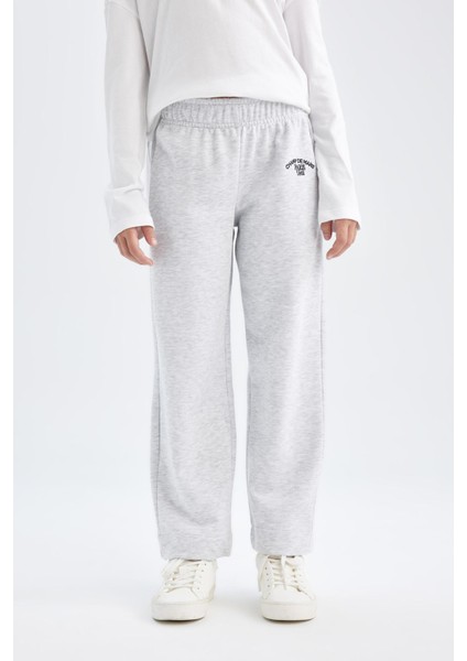 Kız Çocuk Carrot Fit Havuç Kesim Beli Lastikli Baskılı Eşofman Altı fırsatları