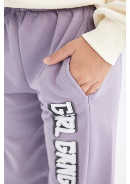 Kız Çocuk Baskılı Beli Paçası Lastikli Cepli Jogger Eşofman Altı D0739A824AU fırsatları