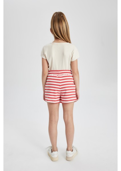 Kız Çocuk Çizgili Şort