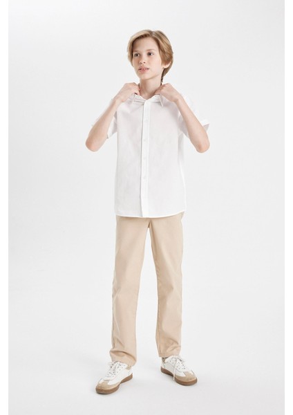 Erkek Çocuk Loose Fit Standart Paça Gabardin Pantolon B8938A824SM modelleri