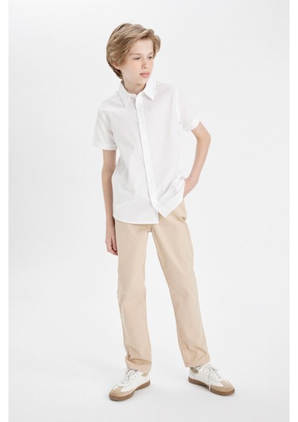 Erkek Çocuk Loose Fit Standart Paça Gabardin Pantolon B8938A824SM fırsatları