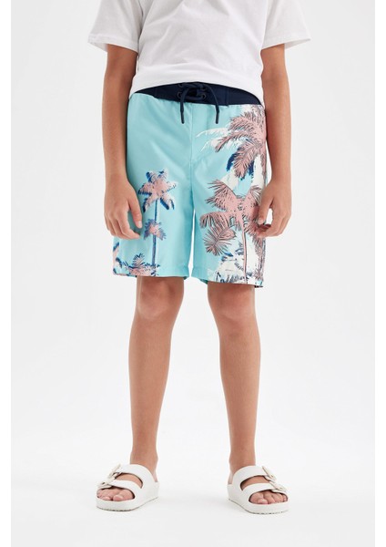 Erkek Çocuk Palmiye Desenli Deniz Şortu C3594A824HS fırsatları