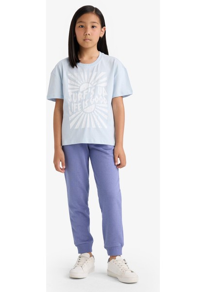 Kız Çocuk Standart Fit Basic Düz Beli Lastikli Okul Jogger Eşofman Altı Y1226A625AU modelleri