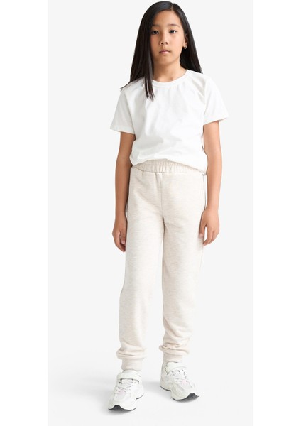 Kız Çocuk Standart Fit Basic Düz Beli Lastikli Okul Jogger Eşofman Altı Y1226A625AU fırsatları
