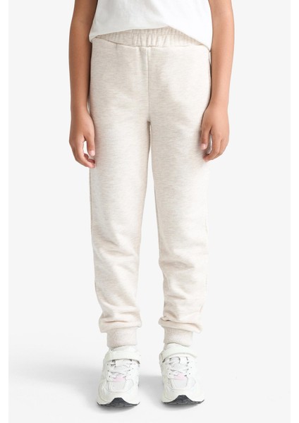 Kız Çocuk Standart Fit Basic Düz Beli Lastikli Okul Jogger Eşofman Altı Y1226A625AU indirimleri