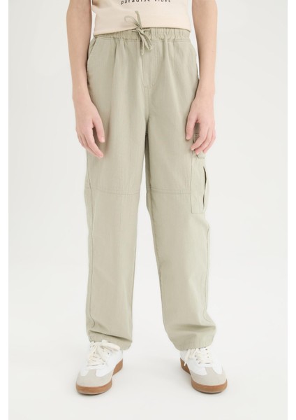Erkek Çocuk Loose Fit Standart Paça Gofre Dokulu Pantolon D7794A825SP indirimleri
