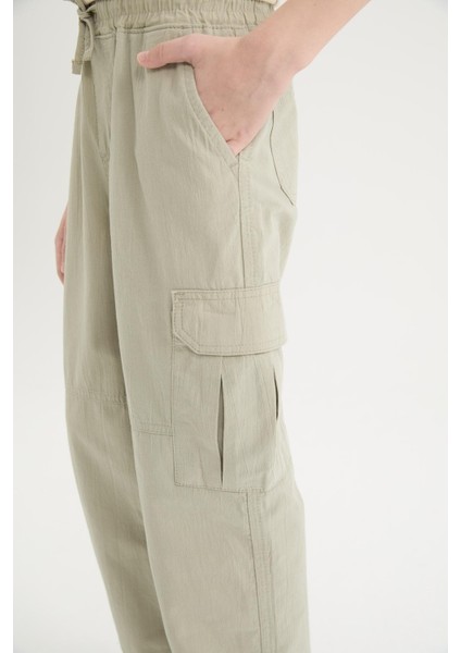 Erkek Çocuk Loose Fit Standart Paça Gofre Dokulu Pantolon D7794A825SP