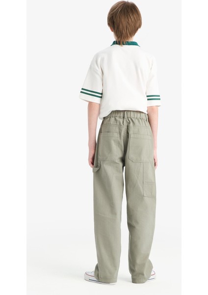 Erkek Çocuk Wide Leg Standart Paça Gabardin Pantolon D7796A825SP