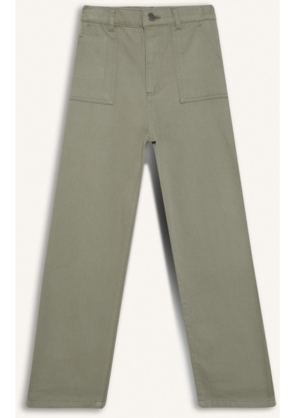 Erkek Çocuk Wide Leg Standart Paça Gabardin Pantolon D7796A825SP