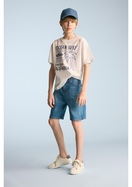 Erkek Çocuk Jean Şort D7899A825SM