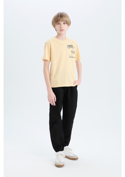 Erkek Çocuk Jogger Fit Esnek Bantlı Paça Jean Pantolon D6552A825SP fiyatları