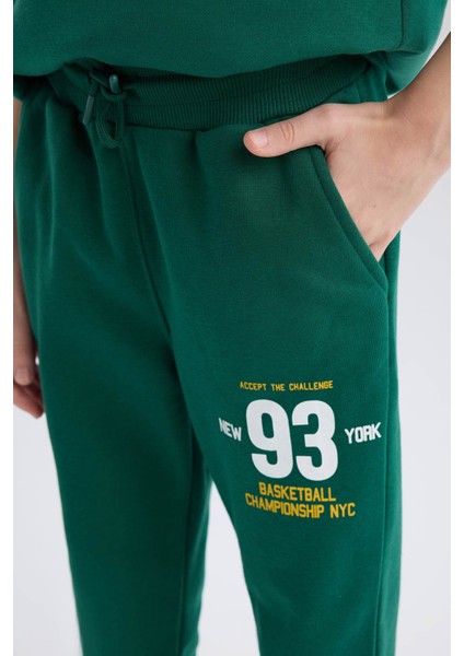 Erkek Çocuk Baskılı Beli Paçası Lastikli Cepli Jogger Eşofman Altı D2146A824WN indirimleri