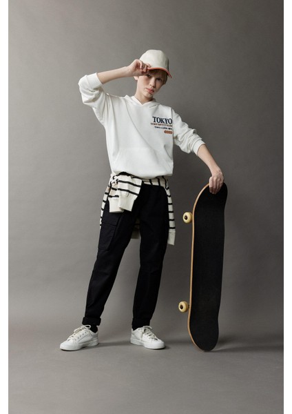 Erkek Çocuk Kargo Jogger Standart Paça Gabardin Pantolon D6313A825SP