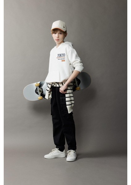 Erkek Çocuk Kargo Jogger Standart Paça Gabardin Pantolon D6313A825SP fiyatları