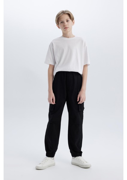 Erkek Çocuk Kargo Jogger Standart Paça Gabardin Pantolon D6313A825SP indirimleri