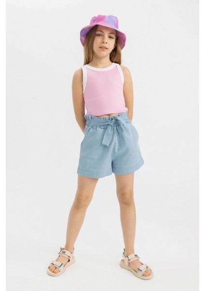 Kız Çocuk Paperbag Jean Şort C9302A824SM fiyatları