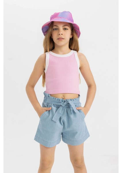 Kız Çocuk Paperbag Jean Şort C9302A824SM fırsatları