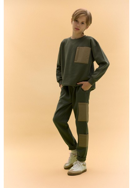 Erkek Çocuk Beli Lastikli Jogger Eşofman Altı D5818A824WN