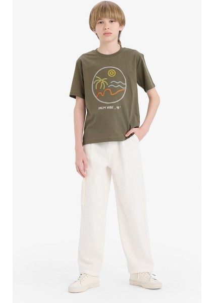 Erkek Çocuk Wide Leg Standart Paça Gabardin Pantolon E1586A825SM modelleri