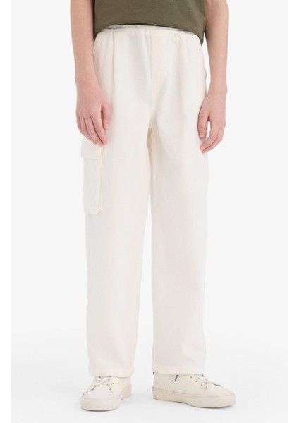 Erkek Çocuk Wide Leg Standart Paça Gabardin Pantolon E1586A825SM fırsatları