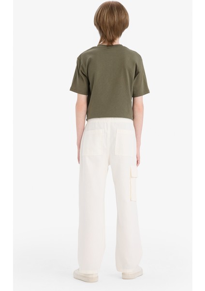 Erkek Çocuk Wide Leg Standart Paça Gabardin Pantolon E1586A825SM