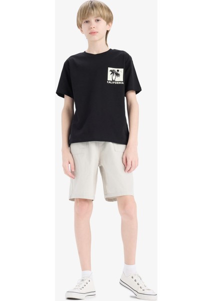 Erkek Çocuk Beli Lastikli Cepli Gabardin Şort E7333A825HS fiyatları