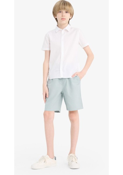Erkek Çocuk Beli Lastikli Gabardin Şort E6677A825HS