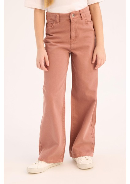 Kız Çocuk Wide Leg Geniş Paça Pamuklu Pantolon D9131A825SM fırsatları